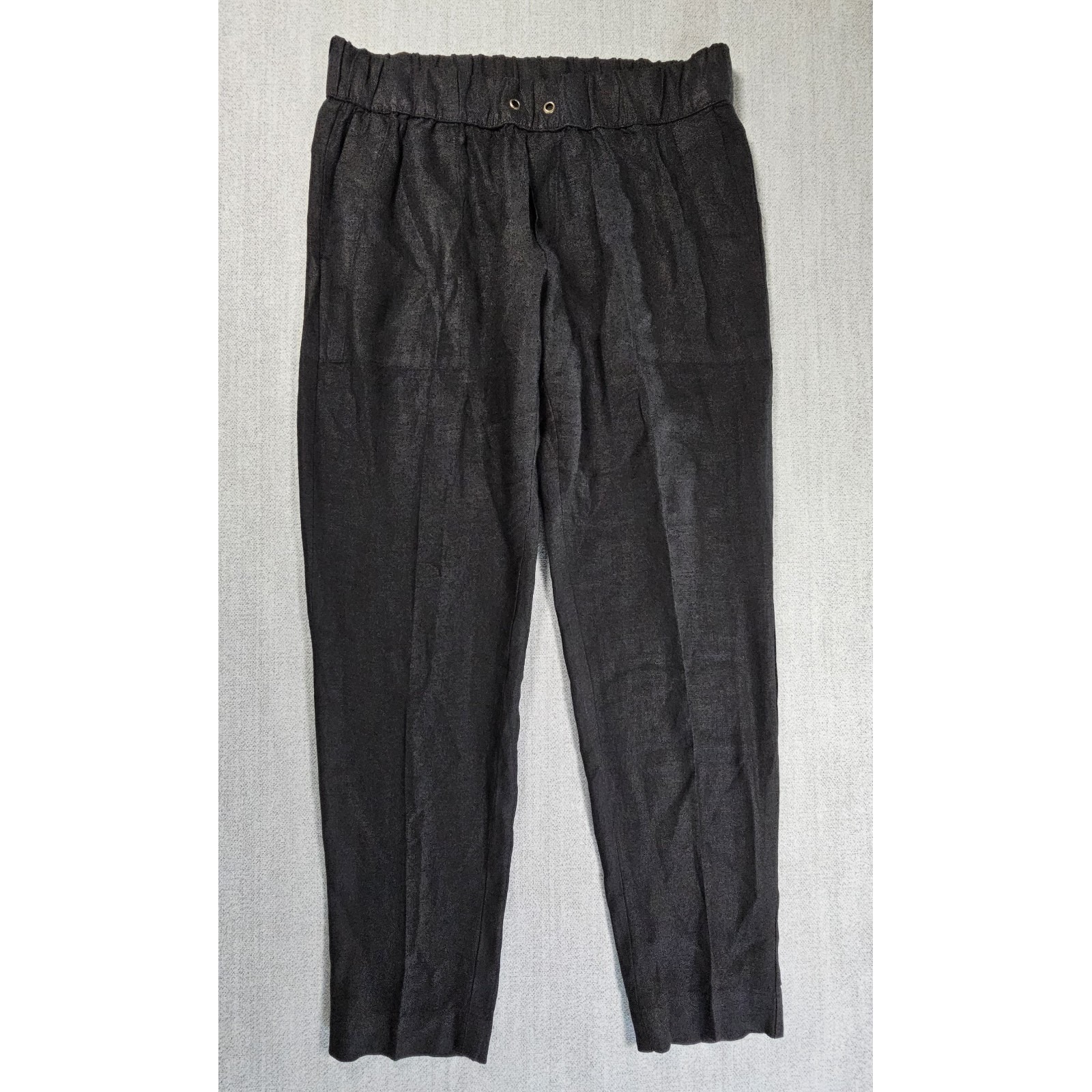 Enza Costa Women's Pants 100% Linen Tapered Leg Pockets Resort Minimalist Sz 1